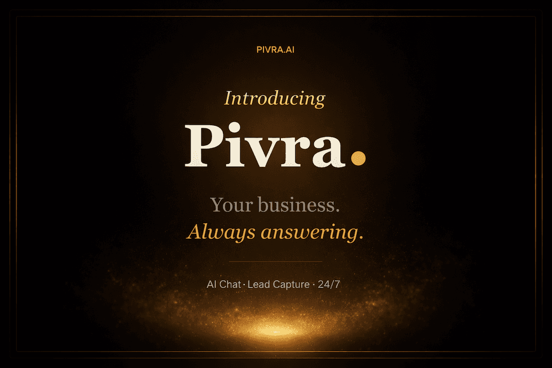 Introducing Pivra.ai — AI Chat and Lead Capture for Australian Businesses